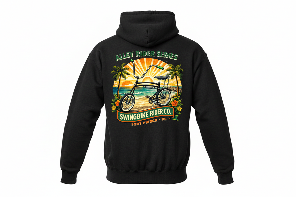 Swingbike Hoodie Back - Black