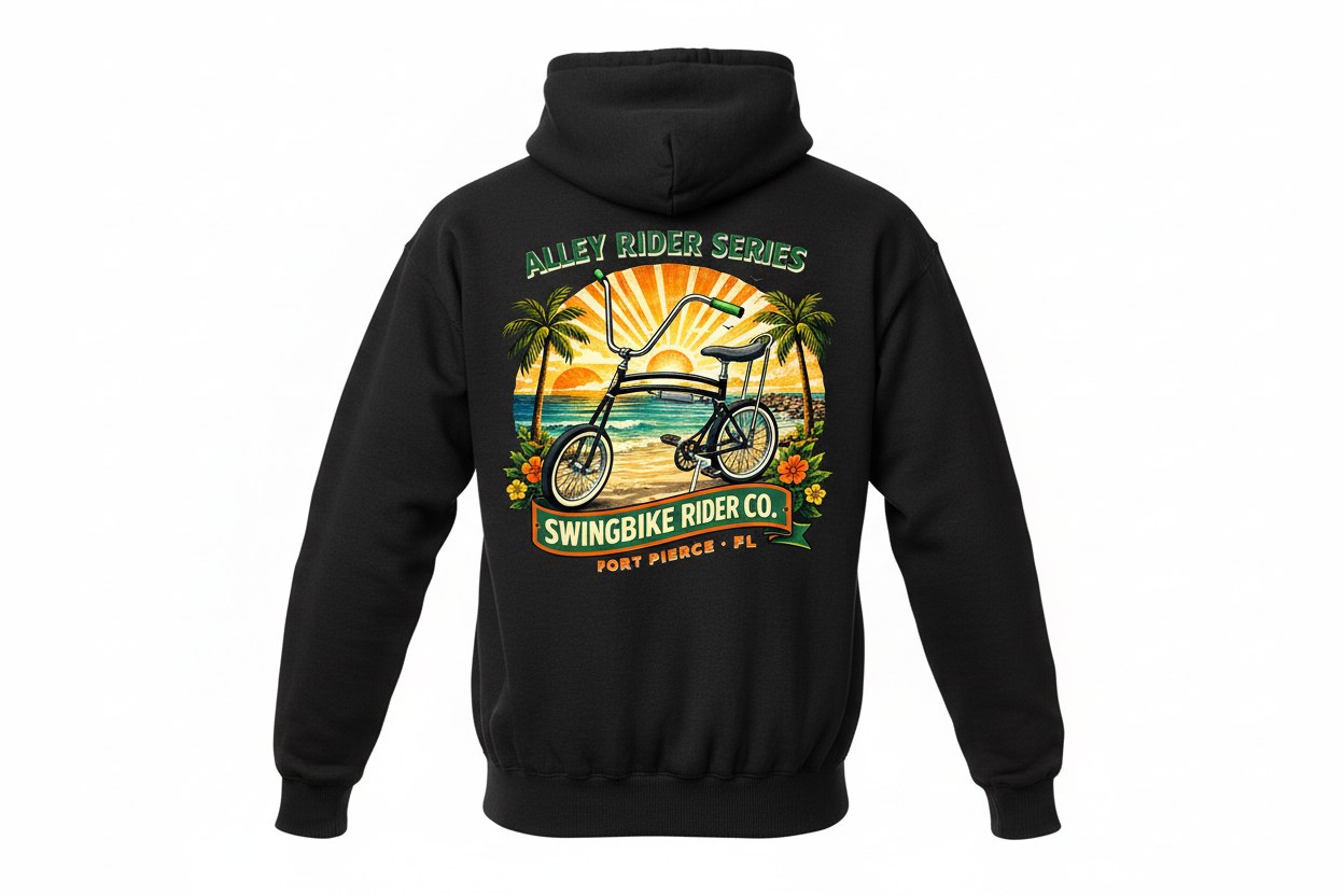 Swingbike Hoodie Back - Black