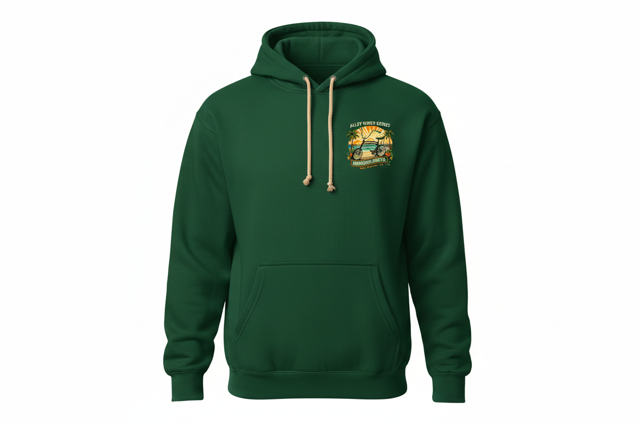 Swingbike Hoodie Front - Green